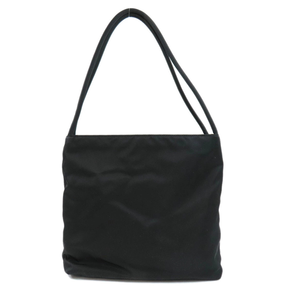 Prada Handbag enamel 2way Black triangle Tessuto iconic logo Black